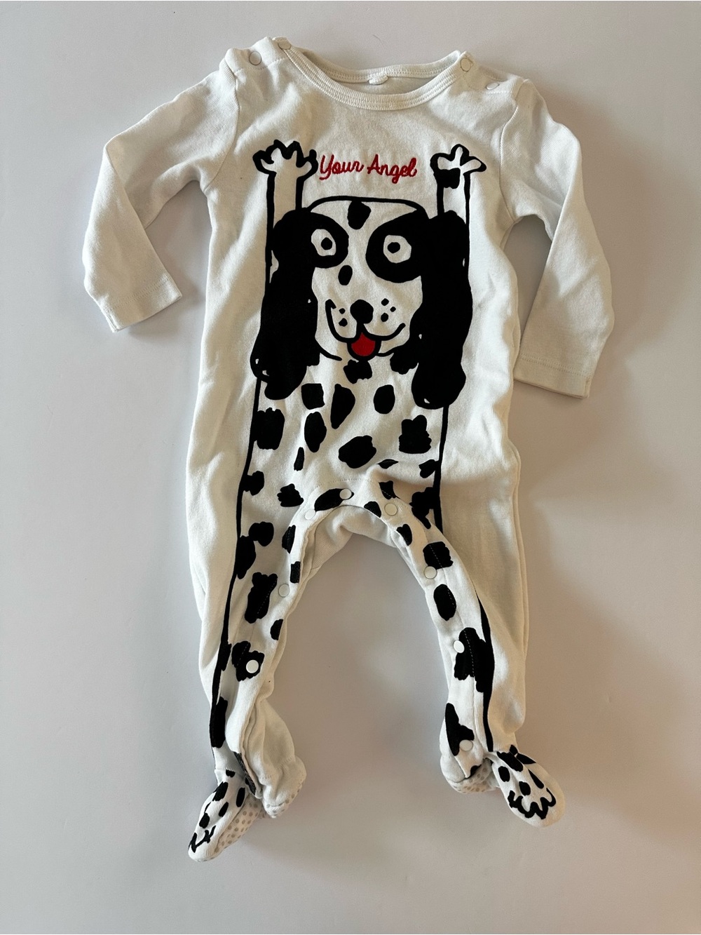 Stella McCartney Kids White Footie Jumpsuit, 6 Months 100% Cotton